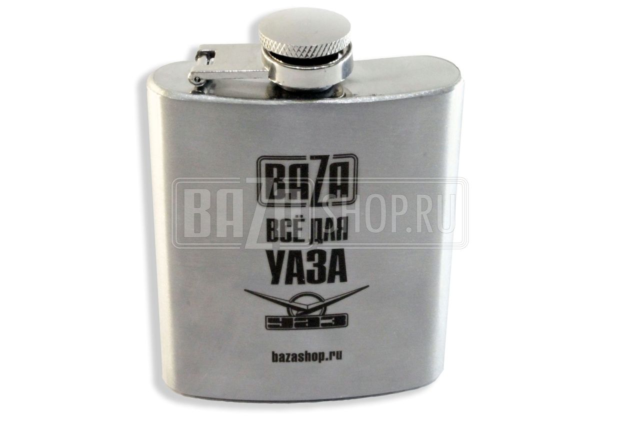 СУВЕНИР Фляжка металлическа с гравировкой "BAZA ВСЁ ДЛЯ УАЗА" ** / BAZA-1177
